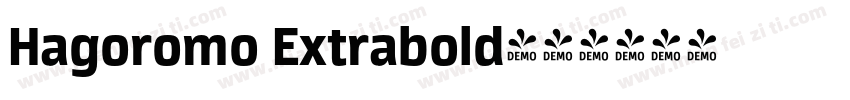 Hagoromo Extrabold字体转换